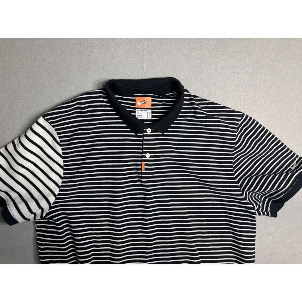 Nike Dri-FIT The Nike Polo Striped Men's XL Black/White